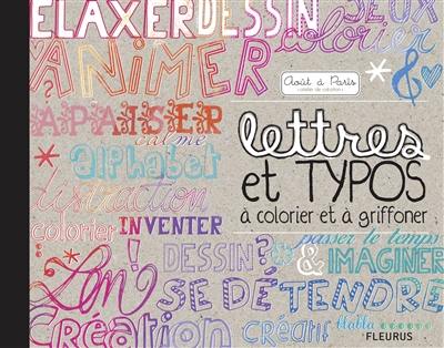 Lettres et typos à colorier et à griffonner