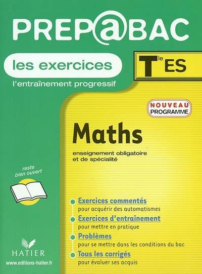 Maths enseignement obligatoire et de spécialité, terminales ES : les exercices