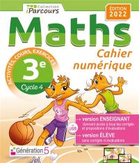 Cahier numérique : maths 3e, cycle 4 : clé USB