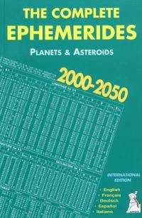 The complete ephemerides 2000-2050 : 0h TDT