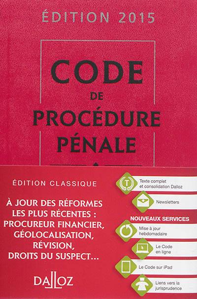 Code de procédure pénale 2015