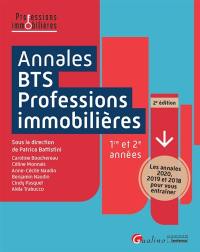 Annales BTS professions immobilières, 1re et 2e années : les annales 2020, 2019 et 2018 pour vous entraîner