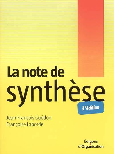 La note de synthèse