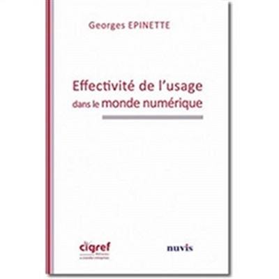 Effectivité de l'usage dans le monde numérique