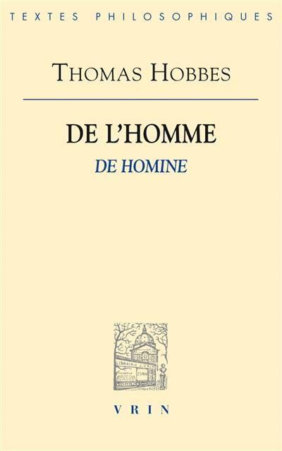 De l'homme. De homine