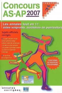 Concours AS-AP 2007 : sujets officiels corrigés