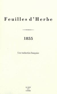 Feuilles d'herbe : 1855