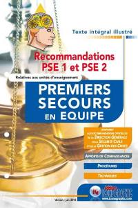 Recommandations PS1 et PS2 relatives aux unités d'enseignement : premiers secours en équipe