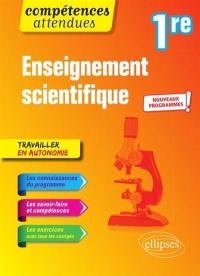 Enseignement scientifique 1re : nouveaux programmes