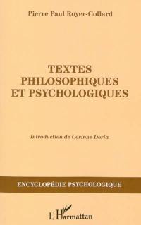 Textes philosophiques et psychologiques