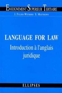 Language for Law : introduction à l'anglais juridique