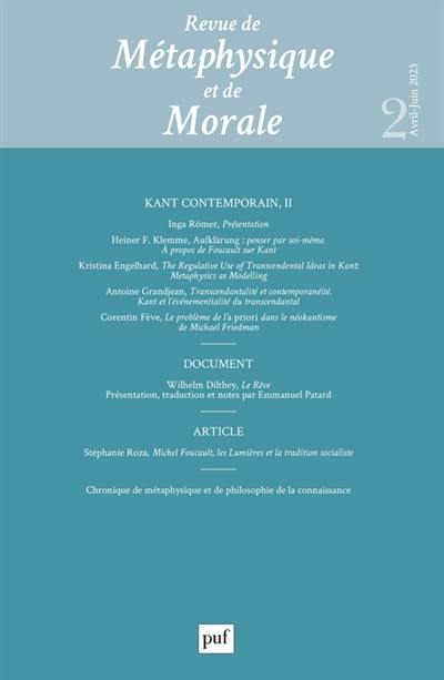 Revue de métaphysique et de morale, n° 2 (2023). Kant contemporain (2)