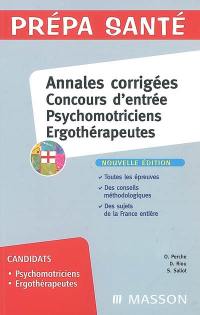 Annales corrigées concours d'entrée psychomotriciens, ergothérapeutes