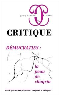 Critique, n° 889-890. Démocraties : la peau de chagrin