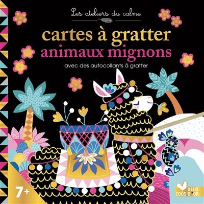 Cartes à gratter animaux mignons : avec des autocollants à gratter