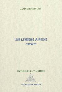 Une lumière à peine : carnets