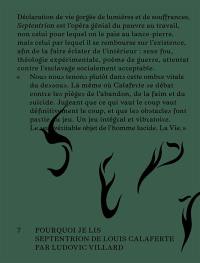 Pourquoi je lis Septentrion de Louis Calaferte : il est cinq heures dans un monde libre et civilisé