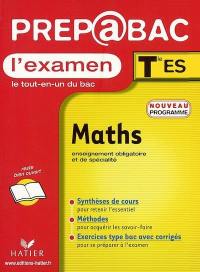 Maths, terminales ES enseignement obligatoire et de spécialité : l'examen