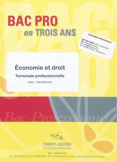 Economie et droit : terminale professionnelle