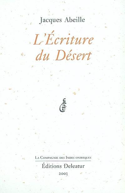 L'écriture du désert