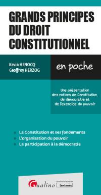 Grands principes de droit constitutionnel : une présentation des notions de Constitution, de démocratie et de l'exercice du pouvoir