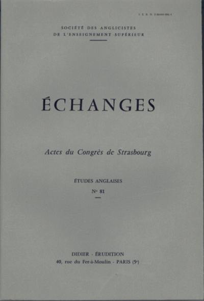 Echanges : actes du Colloque de Strasbourg 1979