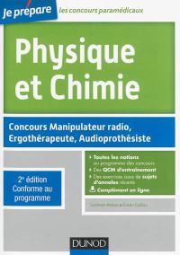 Physique et chimie : concours manipulateur radio, ergothérapeute, audioprothésiste