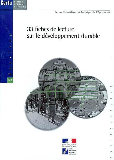 33 fiches de lecture sur le développement durable