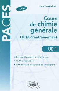 UE1 cours de chimie générale : QCM d'entraînement