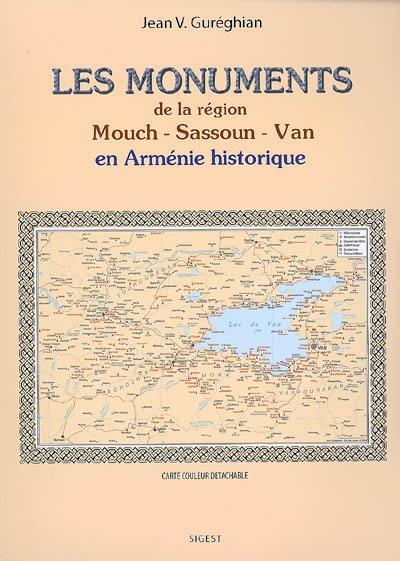 Les monuments de la région de Mouch-Sassoun-Van en Arménie historique : carte