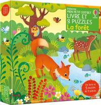 La forêt : Mon petit coffret Livre et 3 puzzles : dès 3 ans