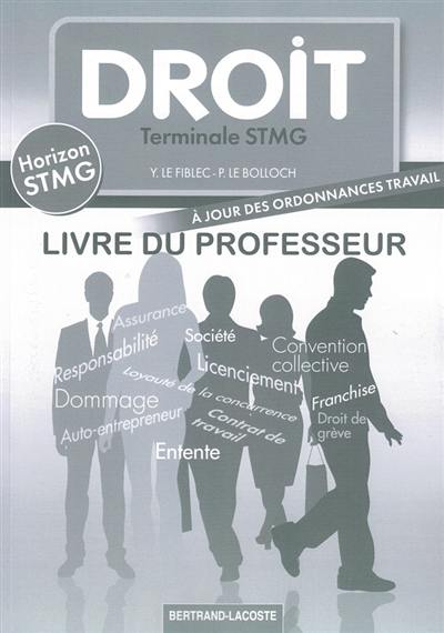 Droit terminale STMG : livre du professeur