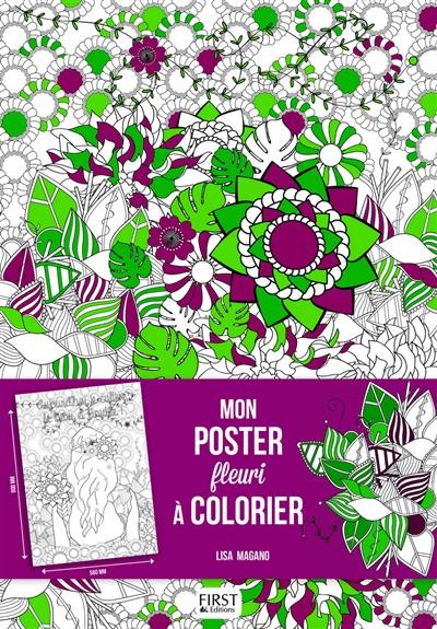 Mon poster fleuri à colorier