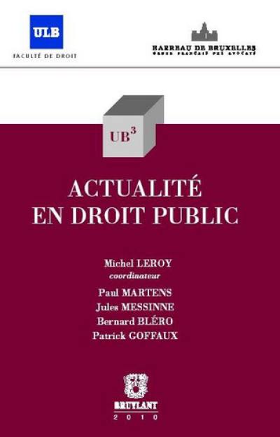 Actualité en droit public