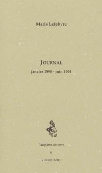 Journal, janvier 1898-juin 1904