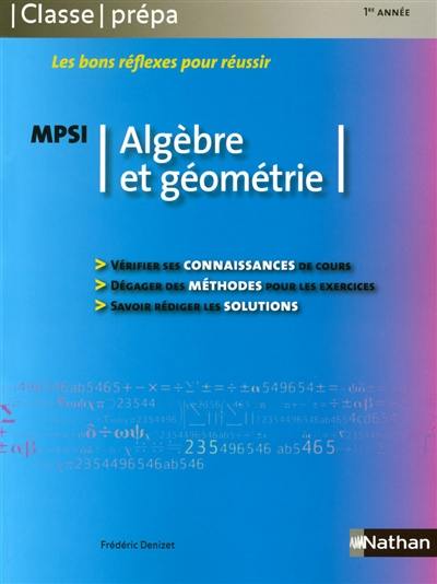 Algèbre et géométrie : MPSI