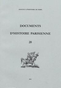 Documents d'histoire parisienne, n° 20