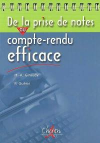 De la prise de notes au compte-rendu efficace