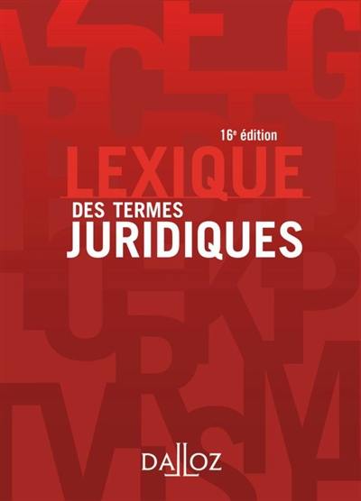 Lexique des termes juridiques