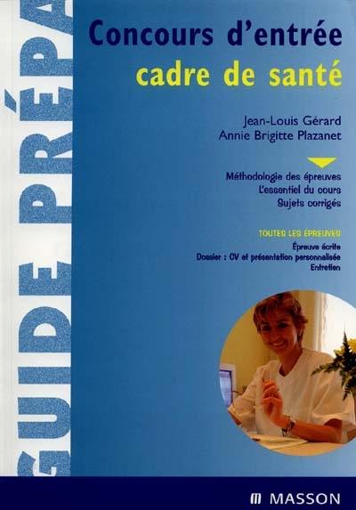 Concours d'entrée cadre de santé