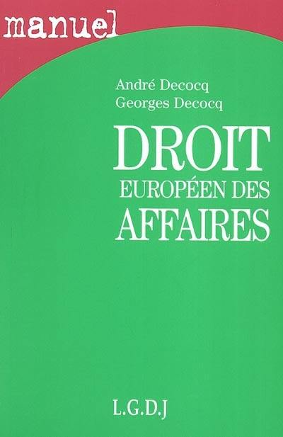 Droit européen des affaires