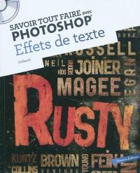 Savoir tout faire avec Photoshop : effets de texte