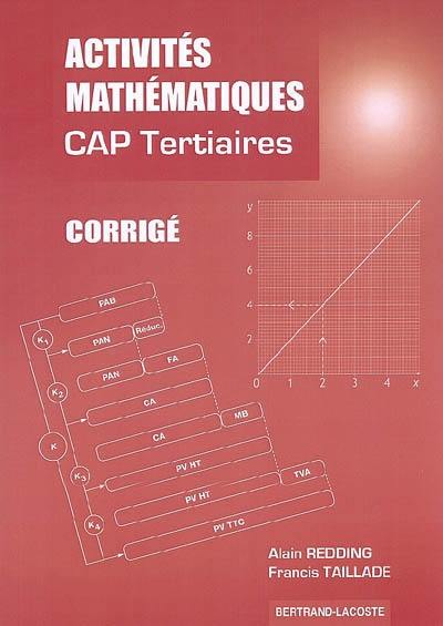 Activités mathématiques CAP tertiaires (services-restauration) : corrigé