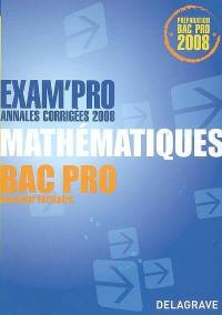 Mathématiques bac pro secteur tertiaire : annales corrigées