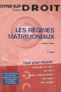 Les régimes matrimoniaux