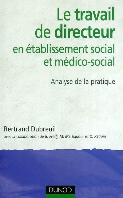 Le travail de directeur en établissement social et médico-social : analyse de la pratique