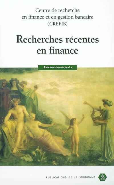 Recherches récentes en finance