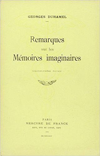 Remarques sur les mémoires imaginaires