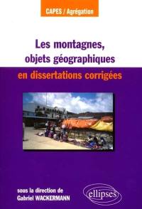 Les montagnes, objets géographiques en dissertations corrigées