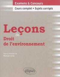 Leçons de droit de l'environnement